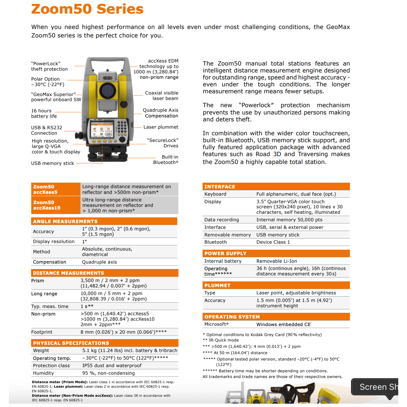 GeoMax 6012500 Zoom50 1-Second  Manual Total Station