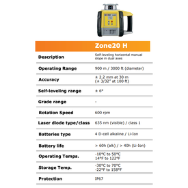 GeoMax Zone20 H Leveling Laser with Pro Receiver (6010636)